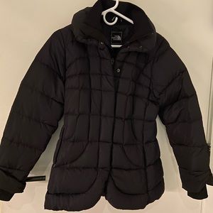 North Face woman’s black puffer jacket